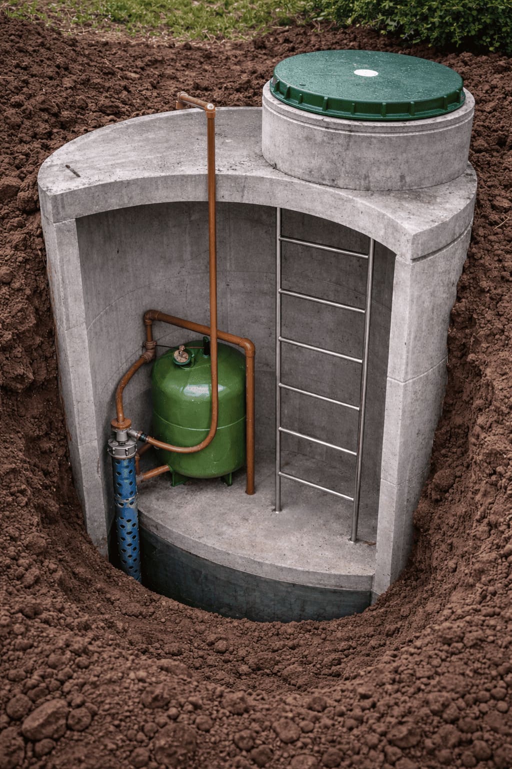 кессон из железобетона изнутри