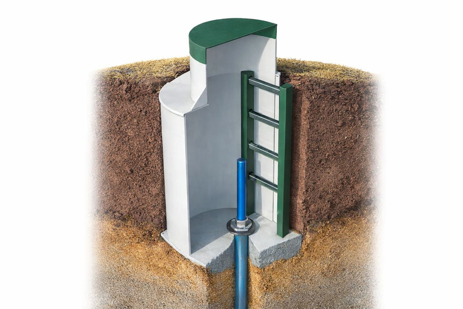 Устройство кессона для скважины