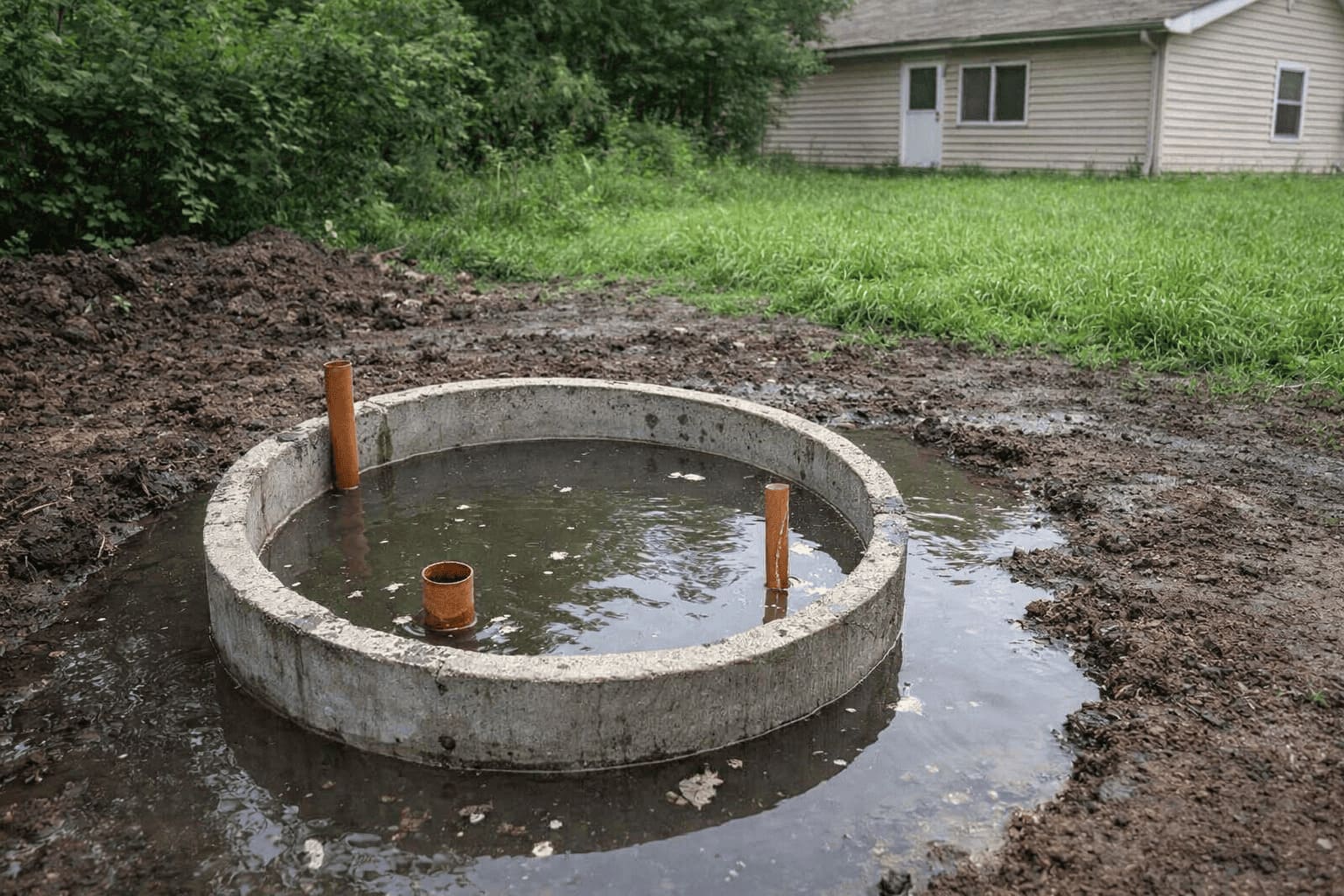 септик или бетонные кольца